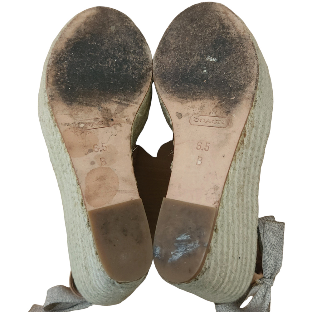 Coach Tan Wedge Sandals - Picture 4 of 9